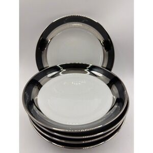 Gemini  # 3515 ~ Set of 5 Berry Bowls Japan Black Platinum